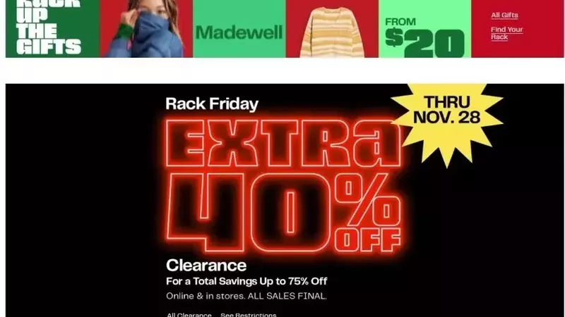 Seasonal discounts at retail outlets