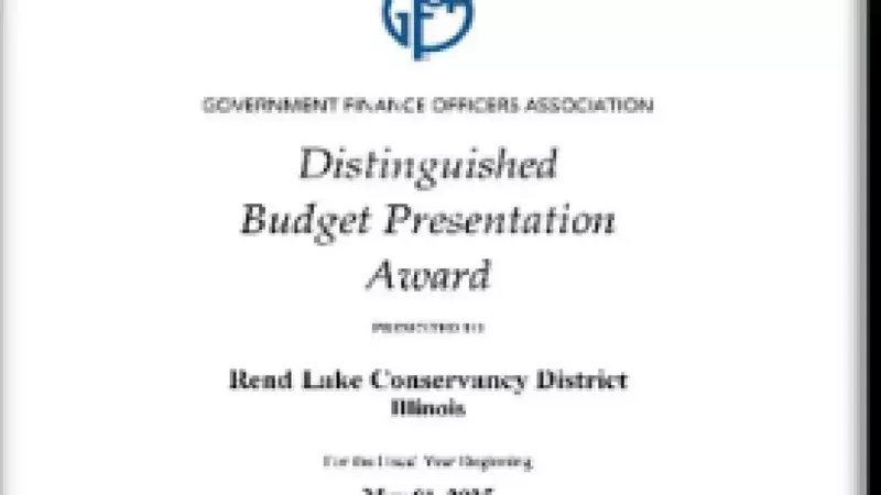 Recognizing Excellence: Rend Lake Conservancy District Honored with Top Budget Presentation Award