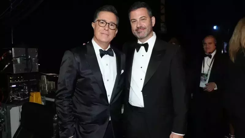Jimmy Kimmel reage ao fim do programa de Stephen Colbert