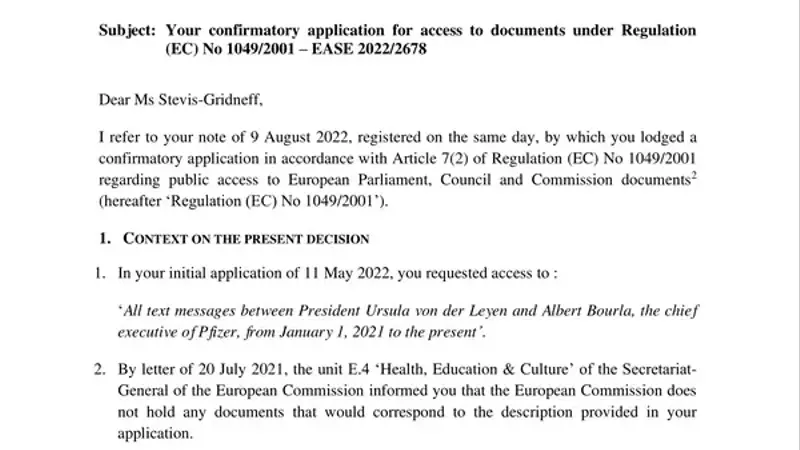 EU Commission Accused of Destroying COVID Vaccine Text Messages