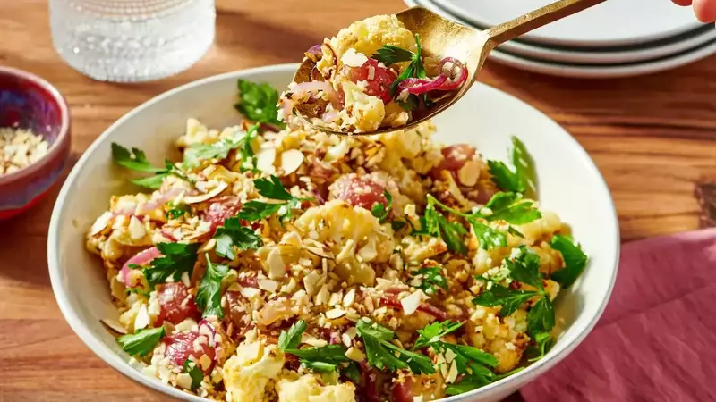 Roasted Grape and Cauliflower Harvest Salad