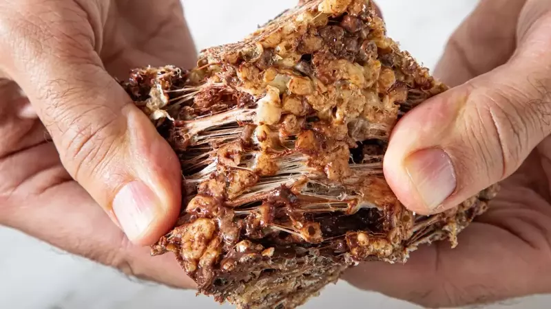 Enhanced Chocolate Crispy Rice Treats with Malted Flavor
