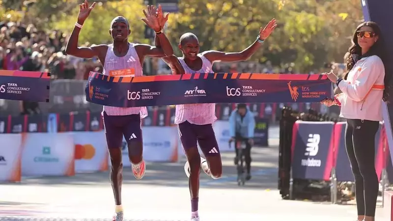 Kenyan Runners Triumph at New York City Marathon, Dominating Men's and Women's Races