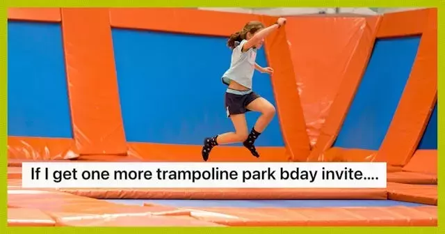 Mom Declares Ban on Trampoline Park Birthday Parties