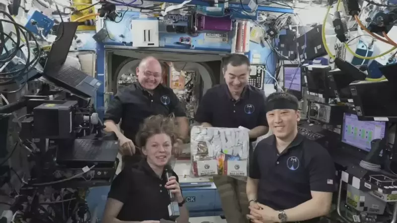 Astronauts Celebrate Thanksgiving in Orbit with International Feast