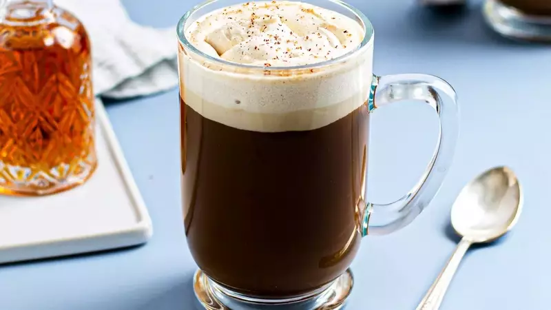 Spiced Rum Coffee with Butterscotch Whipped Cream
