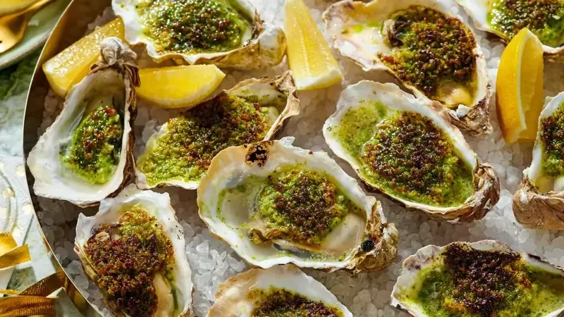 Indulgent Roasted Oysters with Savory Topping