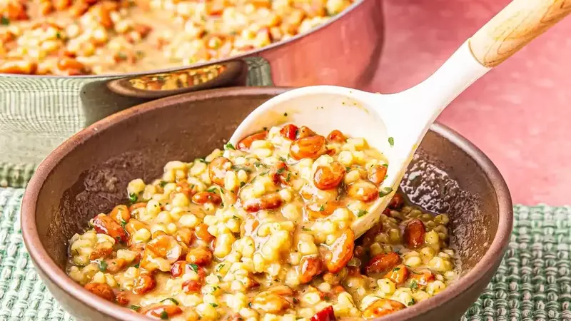 Hearty Northern Italian Barley and Cranberry Bean "Stewp"
