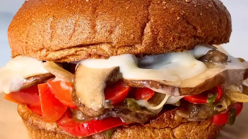 Vegetarian Portobello "Philly Cheese Steak" Sandwich: A Delightful and Healthy Twist
