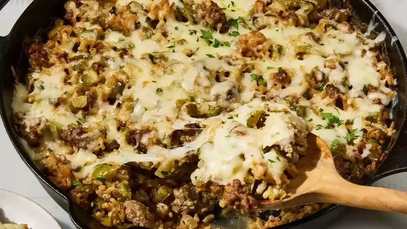 Hearty Cheesy Ground Beef & Rice Bake: A Quick and Satisfying Meal