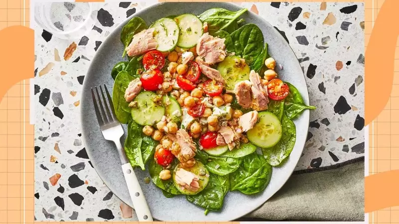 The Ultimate High-Protein Mediterranean Lunch: Chickpea Tuna Salad