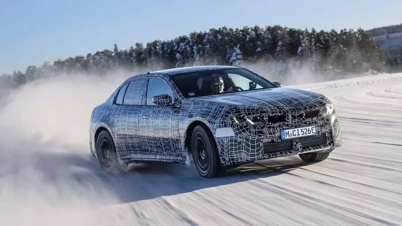 BMW i3 50 xDrive Prototype: Testing on Ice in Arjeplog, Sweden