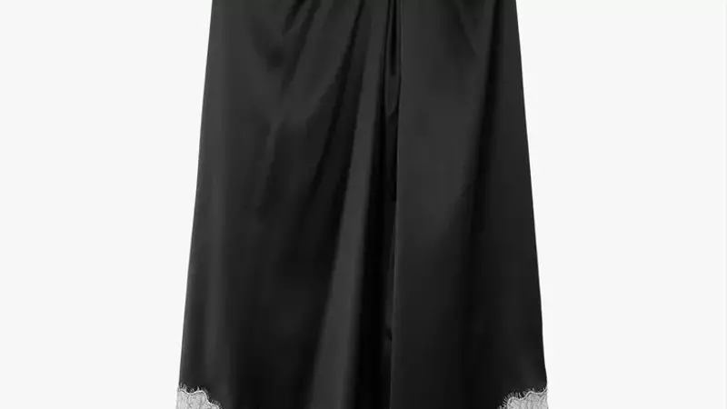 Elevate Your Spring Wardrobe with the Alluring Lace-Trimmed Slip Skirt