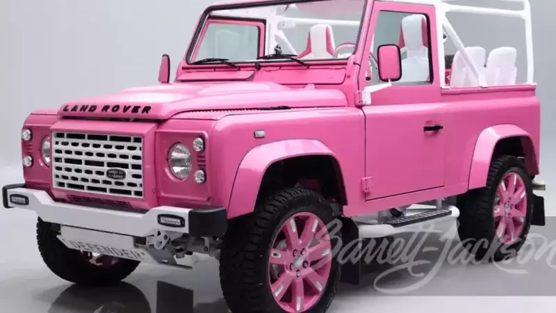 Unique Barbie-Themed Land Rover Defender 90 Up for Auction