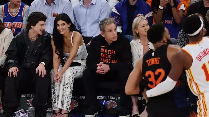 Kylie Jenner and Timothée Chalamet's Courtside Style Statement at Knicks Game