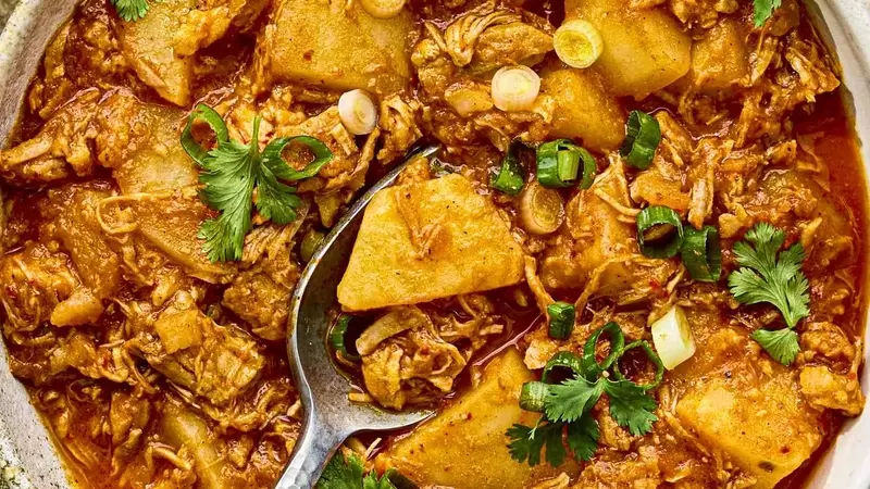 Hearty Mexican Stewed Potatoes with Pork Belly