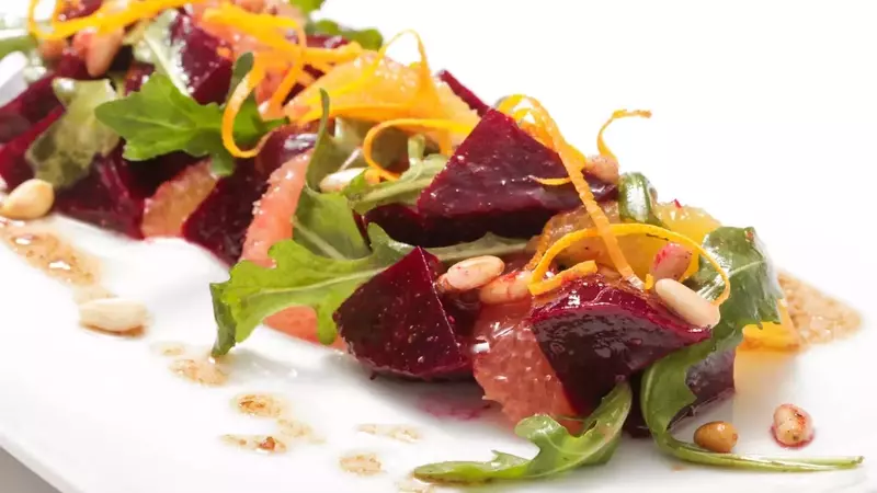 Beet and Citrus Salad with Pine Nut Vinaigrette