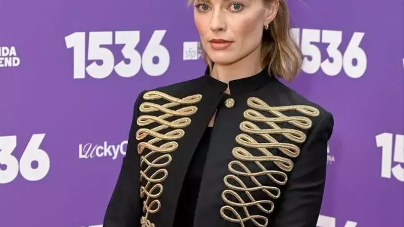 Margot Robbie's Striking Military-Inspired Look at West End Premiere