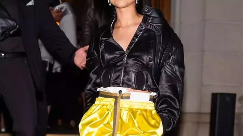 Zendaya Reimagines Evening Wear with Silk Boxer Shorts at Louis Vuitton Event
