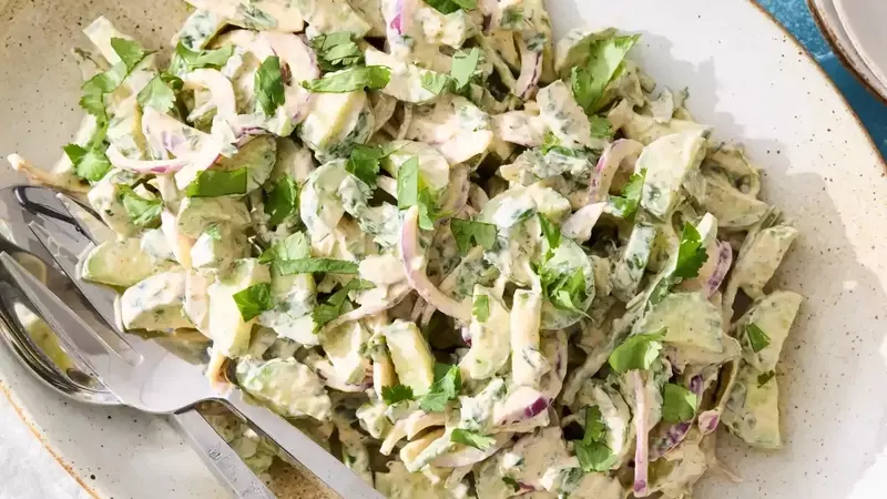 Refreshing Cucumber Salad with Spicy Yogurt Dressing: A Culinary Journey from Childhood Snacks