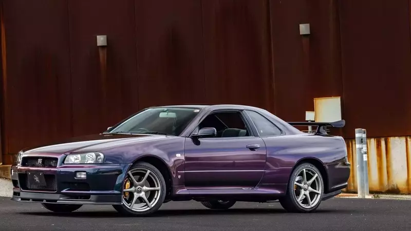 Rare 1999 Nissan Skyline GT-R V-Spec in Midnight Purple with Low Mileage Heads to Auction