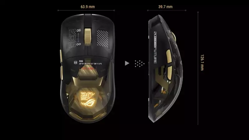 Asus Unveils Luxurious Gold-Plated Gaming Mouse for ROG's 20th Anniversary