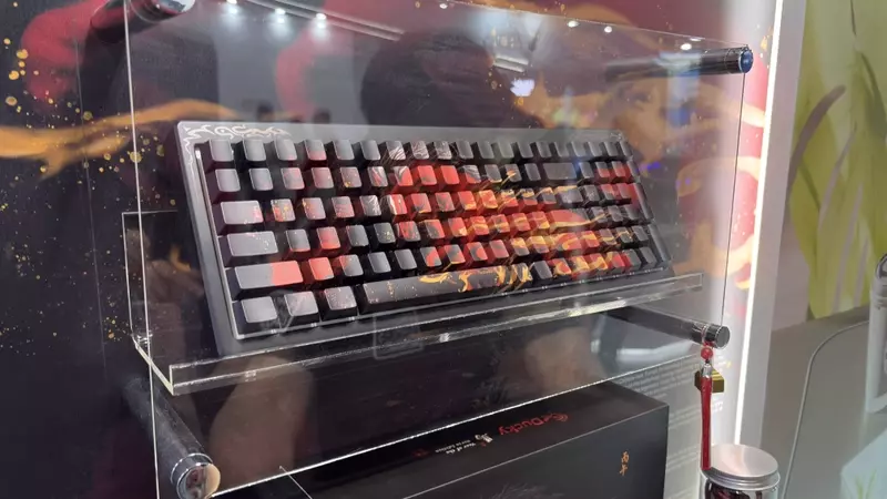 Ducky Unveils Striking 'Year of the Horse' Gaming Keyboard at Computex, A Blaze of Red and Gold