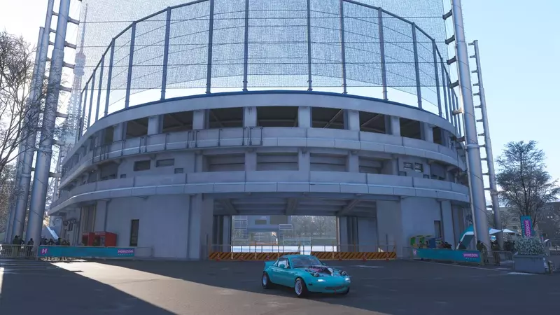 Locating the Edogawa Baseball Stadium in Forza Horizon 6's "Pitcher Perfect" Challenge