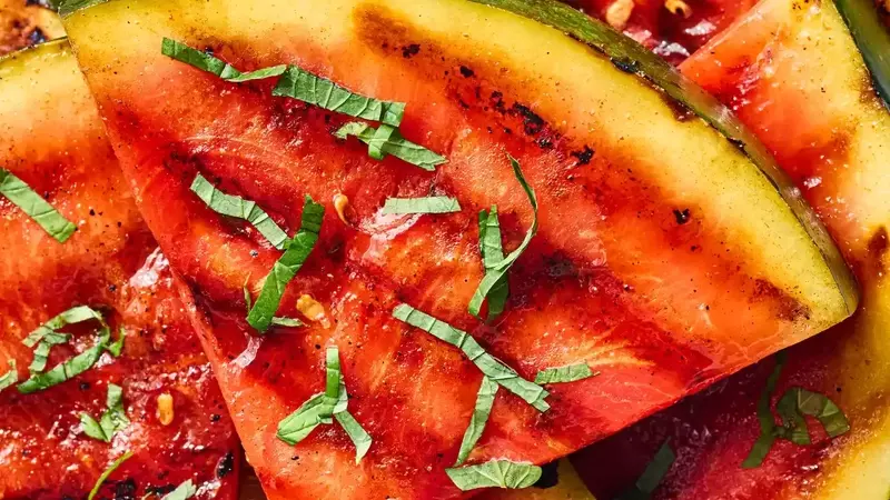 Grilled Watermelon with Honey-Lime-Cayenne Glaze: A Spicy Summer Treat