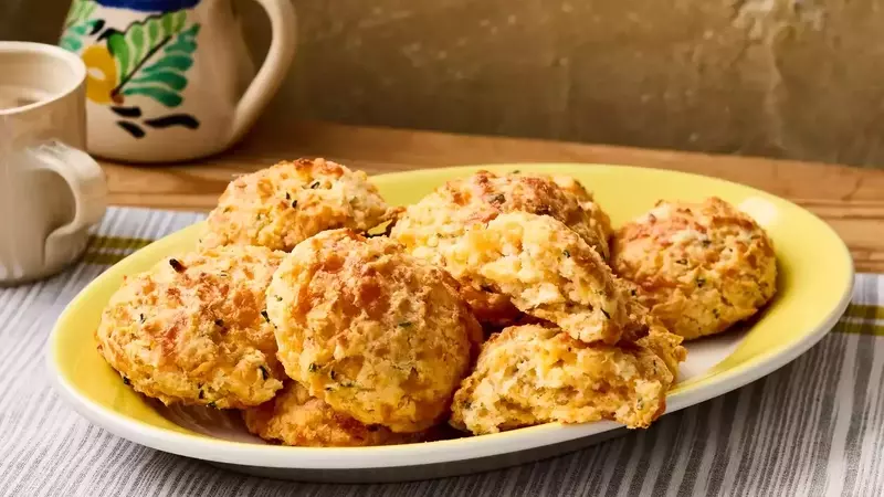 Effortless Chive and Cheddar Drop Biscuits