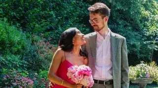 A British Vogue Editor's Bengali-Inspired Pink Wedding and Heirloom Adornments