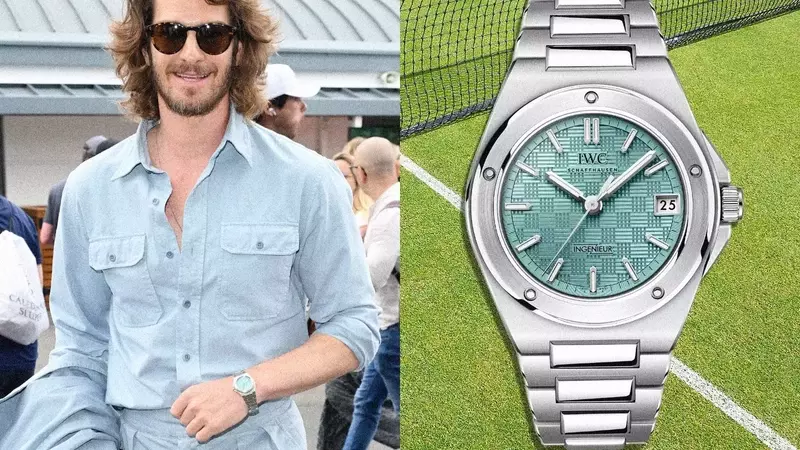 Andrew Garfield's Wimbledon Style: A Blue-Toned IWC Ingenieur Steals the Show