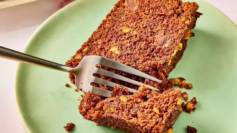 Decadent Chocolate Pistachio Zucchini Loaf
