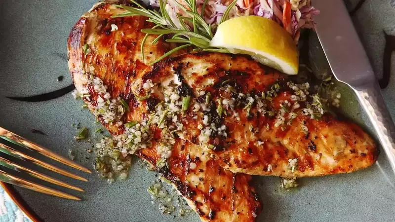 Rapid Grilled Chicken Cutlets with Herb-Citrus Dressing
