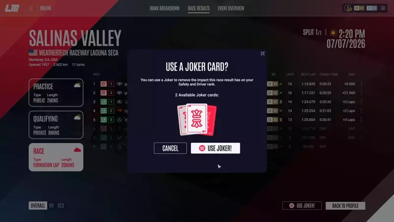 Le Mans Ultimate: The Controversial "Joker" System Sparks Player Outcry