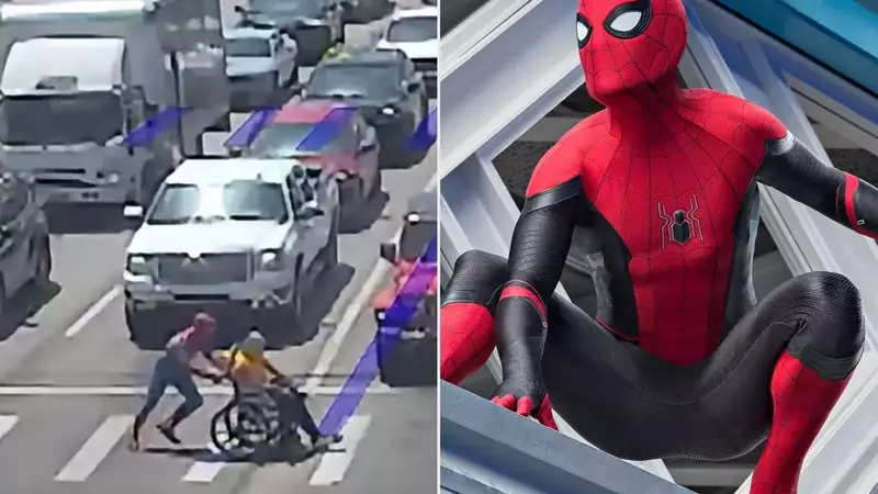 Real-Life Hero Embodies Spider-Man Spirit by Aiding Wheelchair User