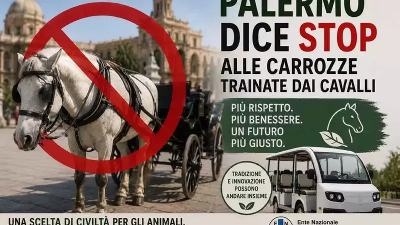 Palermo Abbandona Carrozze Trainate da Cavalli: Enpa Celebra il Progresso e il Rispetto Animale