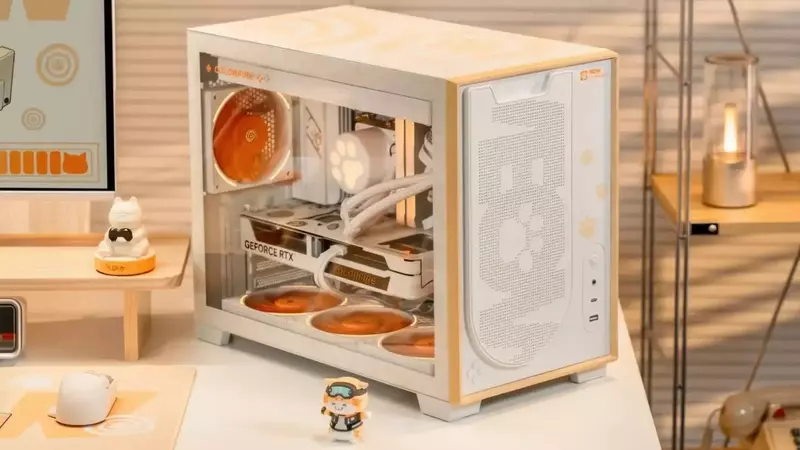 Colorfire's Cat-Themed PC Case Features an Adorable Paw-Print Power Button