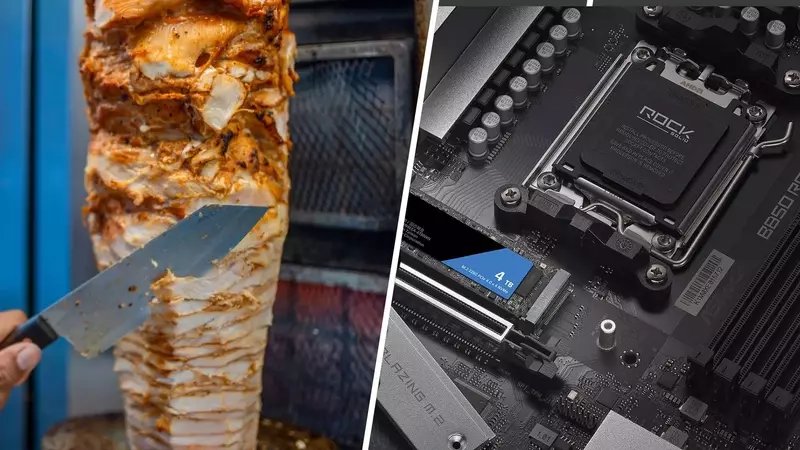 A 'Turkish Kebab' PC with Spinning Components