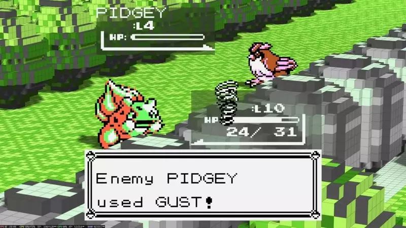 Pokémon Red and Blue Fan Mod Revolutionizes Classic Visuals with Voxel Art