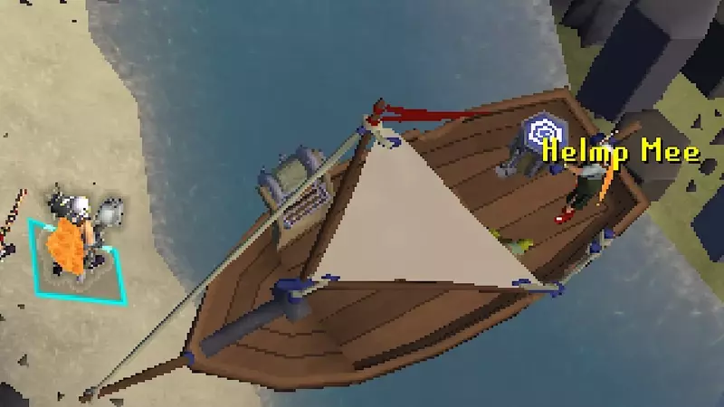 Old School RuneScape Players' Boats Get Stuck in Narrow River
