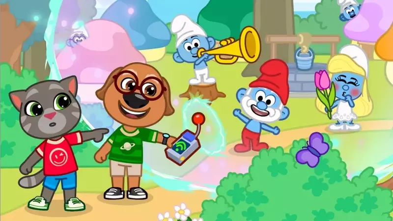 Talking Tom & Friends World Game Introduces Smurfs Crossover