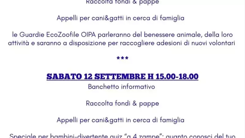 Incontro con gli Amici a Quattro Zampe: Evento al Centro Commerciale Belpò