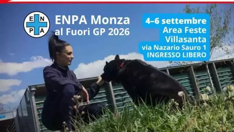 ENPA Monza al Fuori GP 2026: Tre Giorni di Eventi per gli Animali a Villasanta