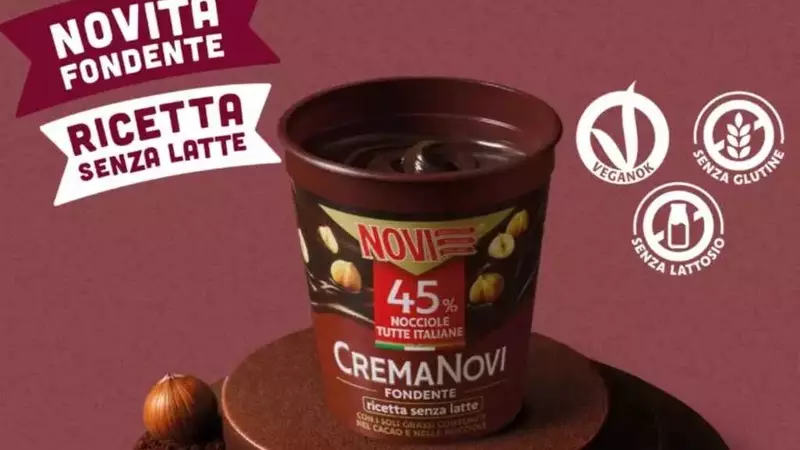 La Nuova Crema Spalmabile Novi Fondente: Un'Innovazione Senza Latte con il 45% di Nocciole